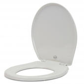 Bemis 730SL (White) Hospitality Plastic Soft-Close Round Toilet Seat Bemis